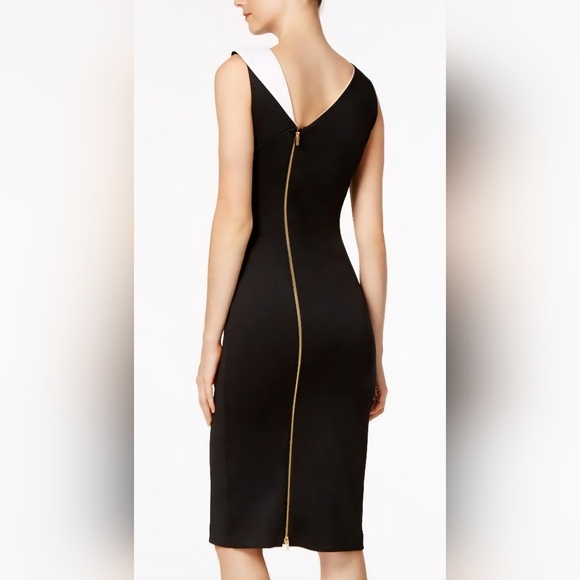 Calvin Klein Black and White Asymmetrical Dress - Picture 2 of 6